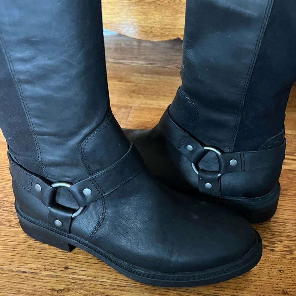 🆕 Nine West Black Leather Women's Boots | Size 7.5
